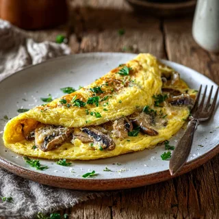 Omelette ai funghi porcini e parmigiano